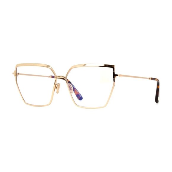 NEW TOM FORD FT5946-B/S 028 EYEGLASSES TF5946-B 028 ROSE GOLD WOMEN BUTTERFLY - Picture 1 of 3